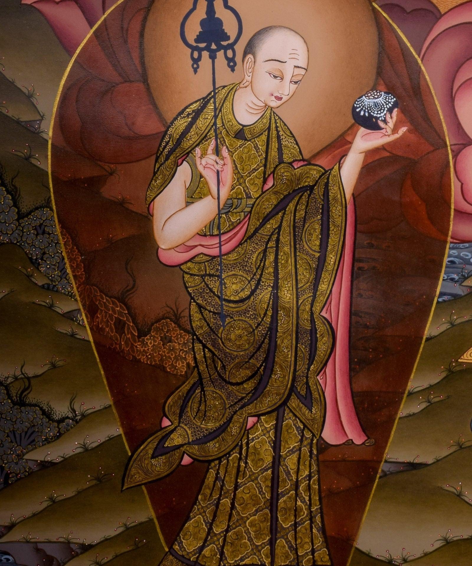 Shakyamuni  Buddha Tibetan Thangka - Himalayas Shop