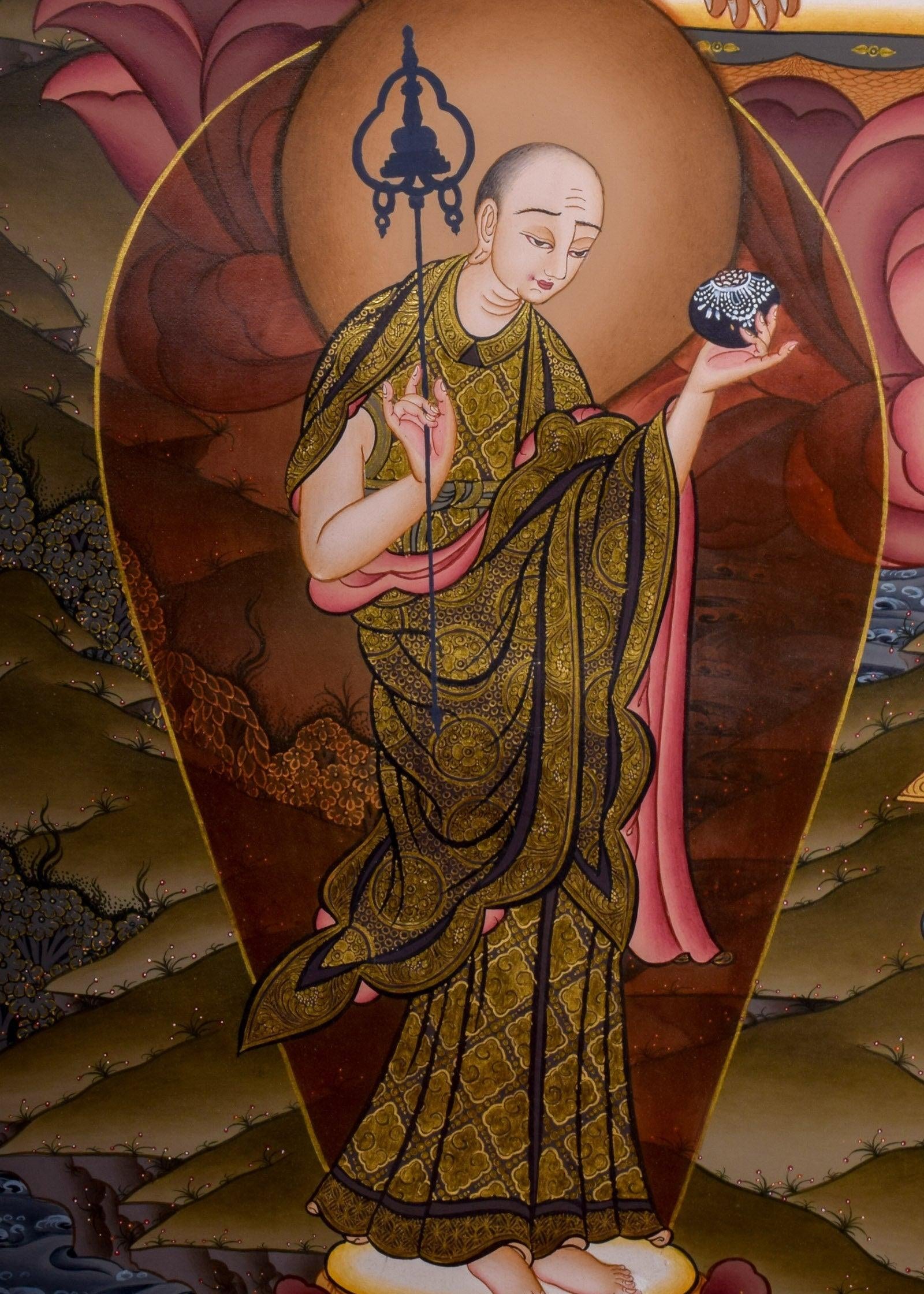 Shakyamuni  Buddha Tibetan Thangka - Himalayas Shop