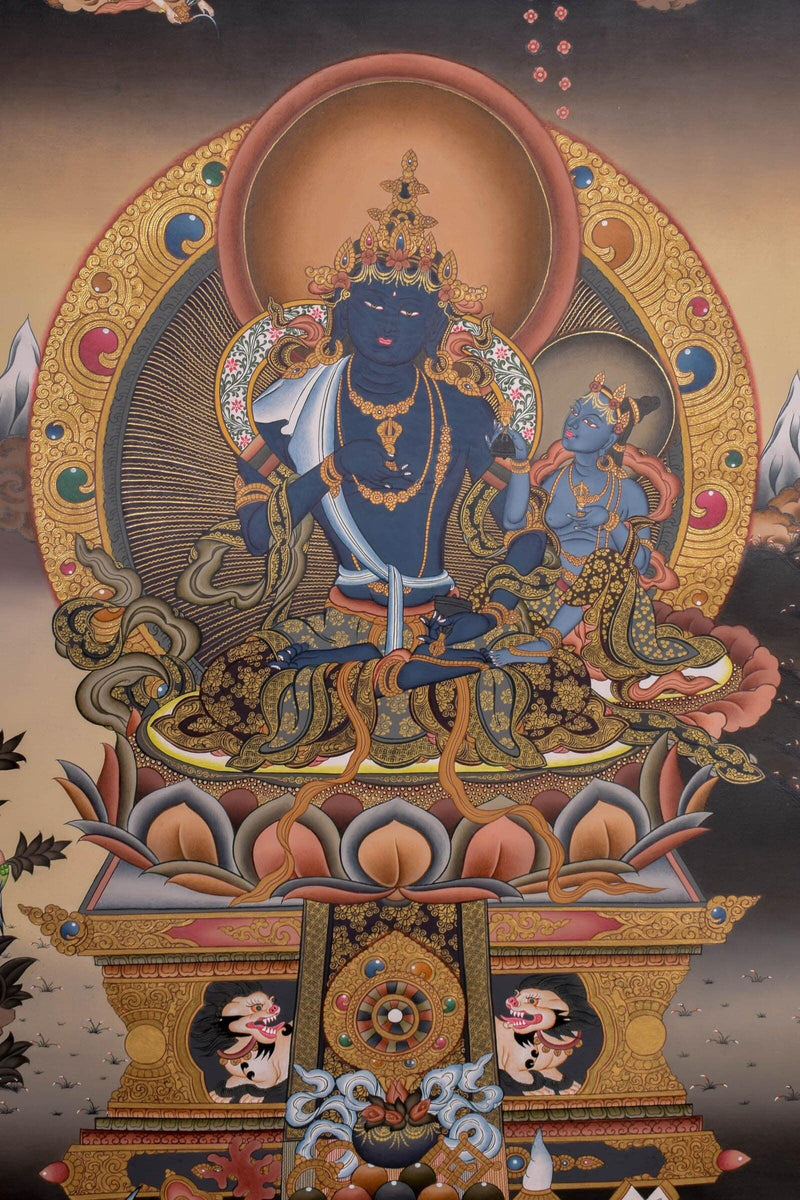 Tibetan Thangka of Vajradhara Painting  For home decor and and Wall hanging 