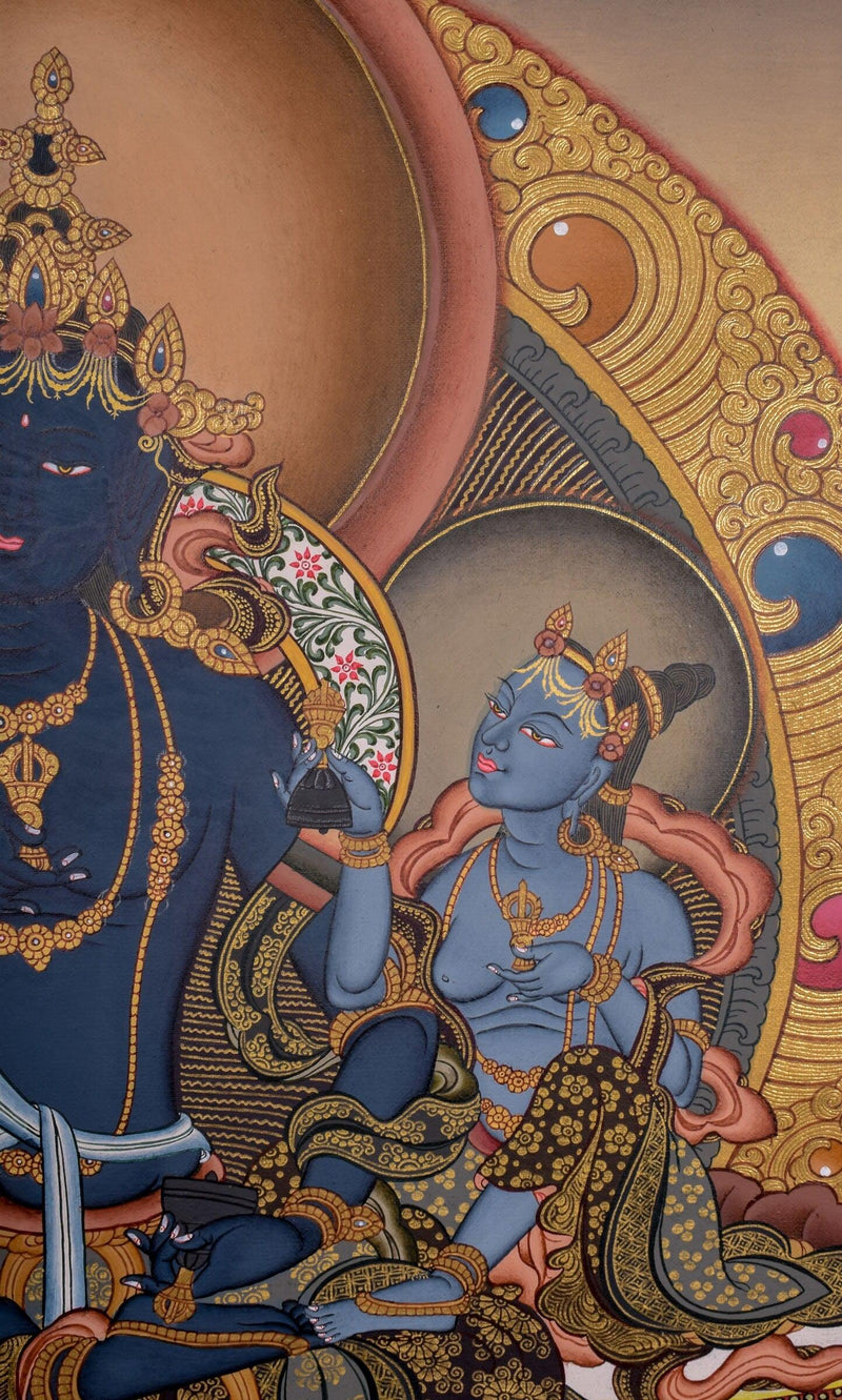 Tibetan Thangka of Vajradhara Painting  For home decor and and Wall hanging 