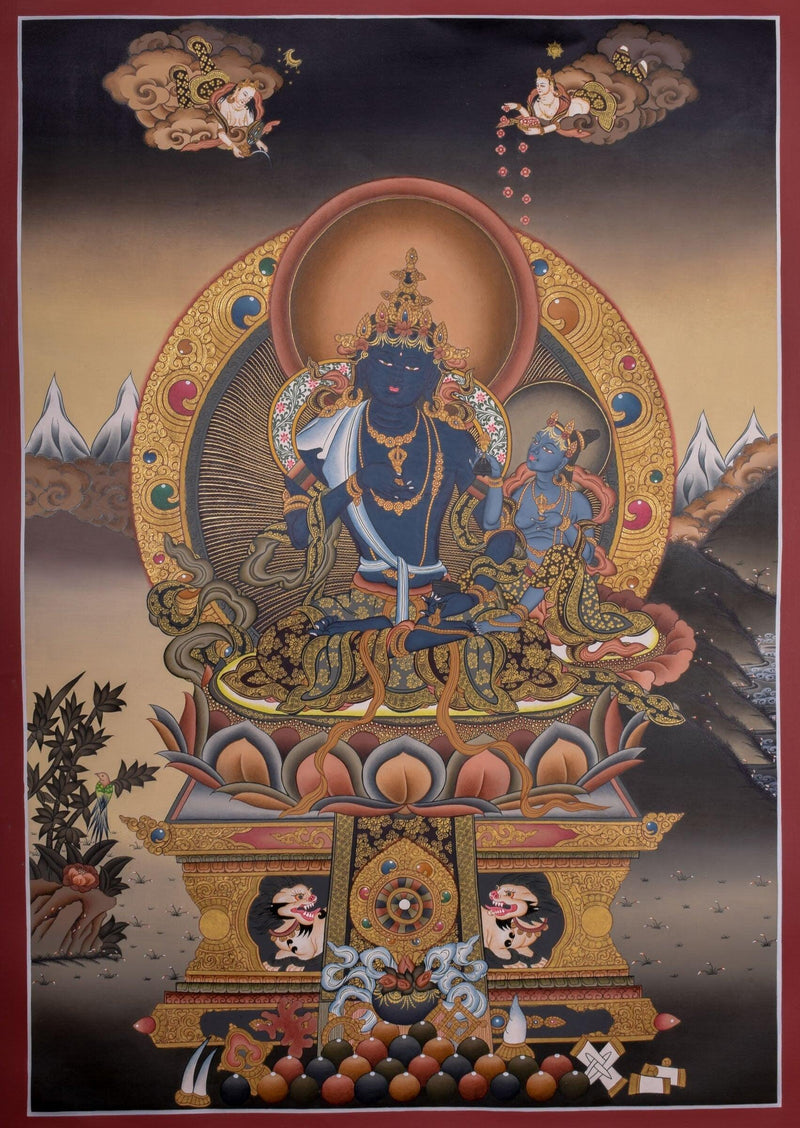 Tibetan Thangka of Vajradhara Painting  For home decor and and Wall hanging 
