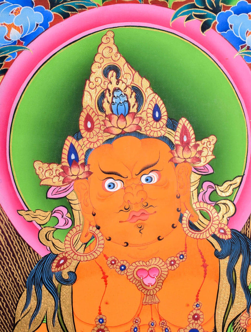 Kubera Thangka Painting For home decor and and Wall hanging 