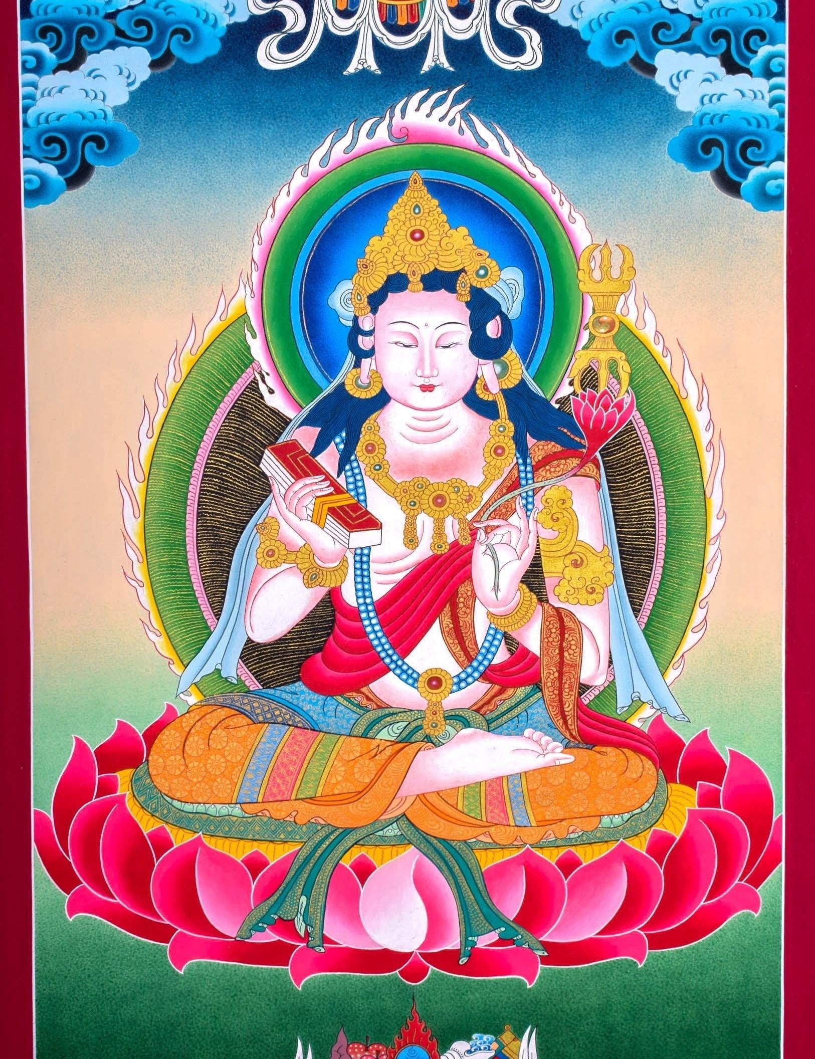 White Tara Thangka  For Meditational Practice and Spiritual Gifts