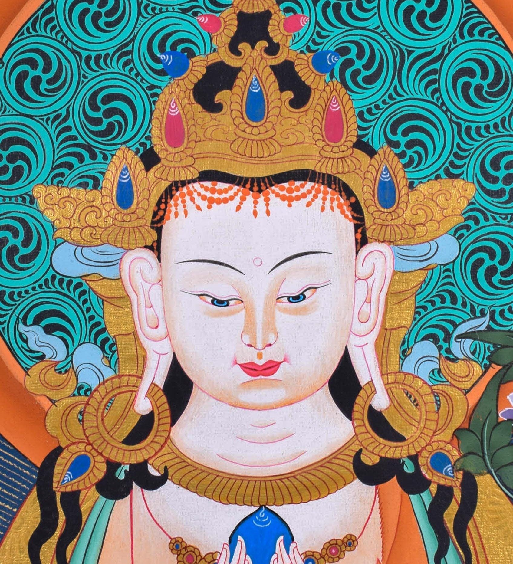 Beautiful Chenrezig Thangka - Himalayas Shop