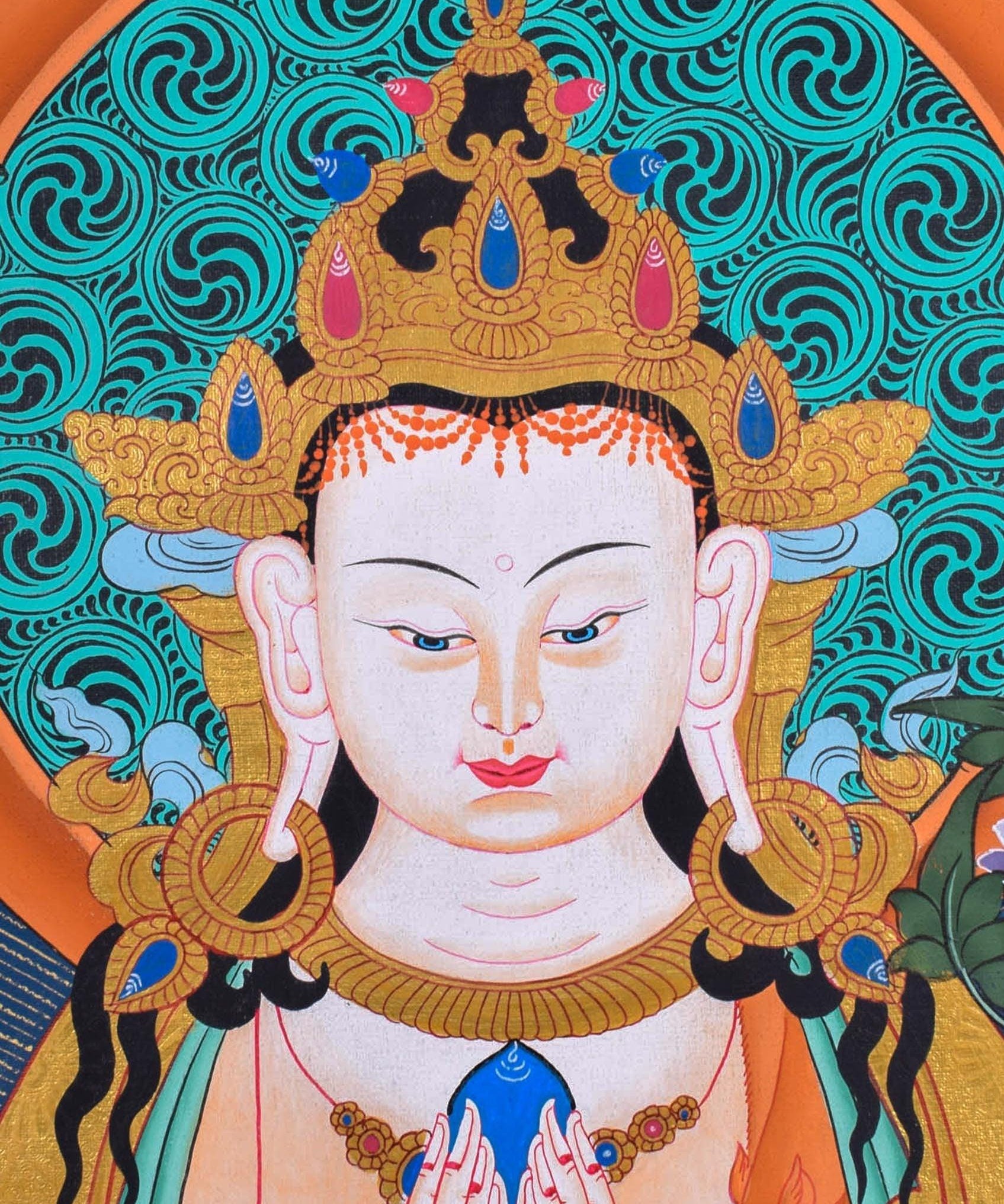 Beautiful Chenrezig Thangka - Himalayas Shop