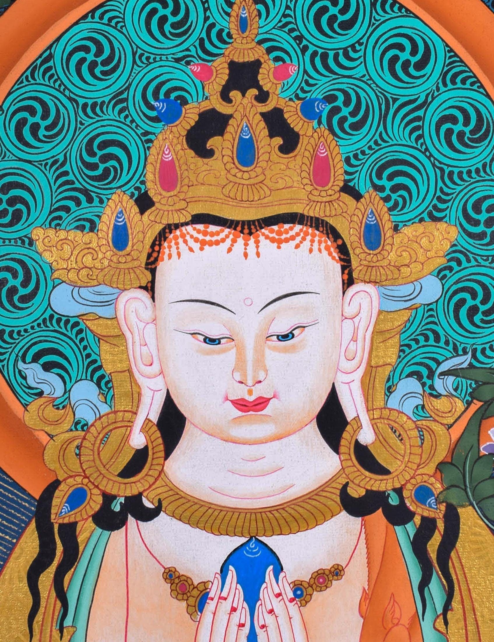 Beautiful Chenrezig Thangka - Himalayas Shop