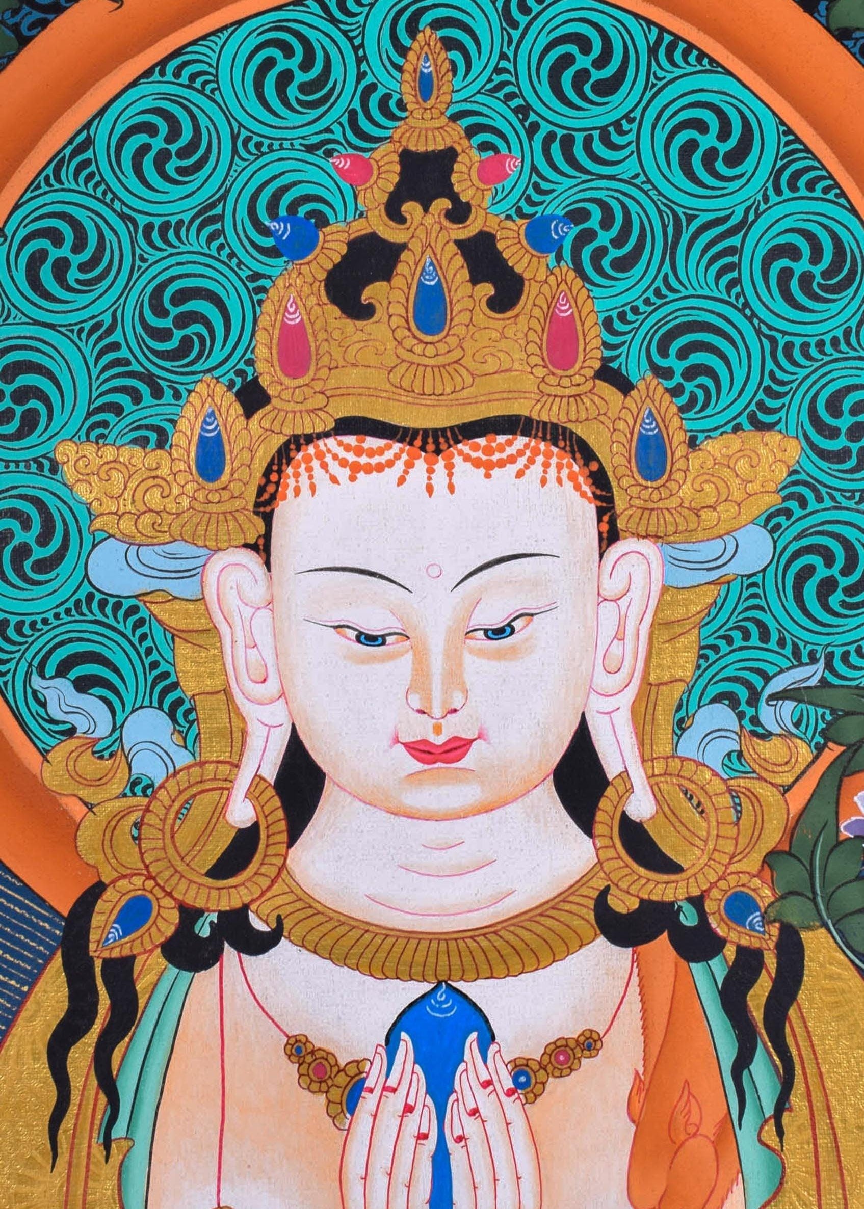 Beautiful Chenrezig Thangka - Himalayas Shop