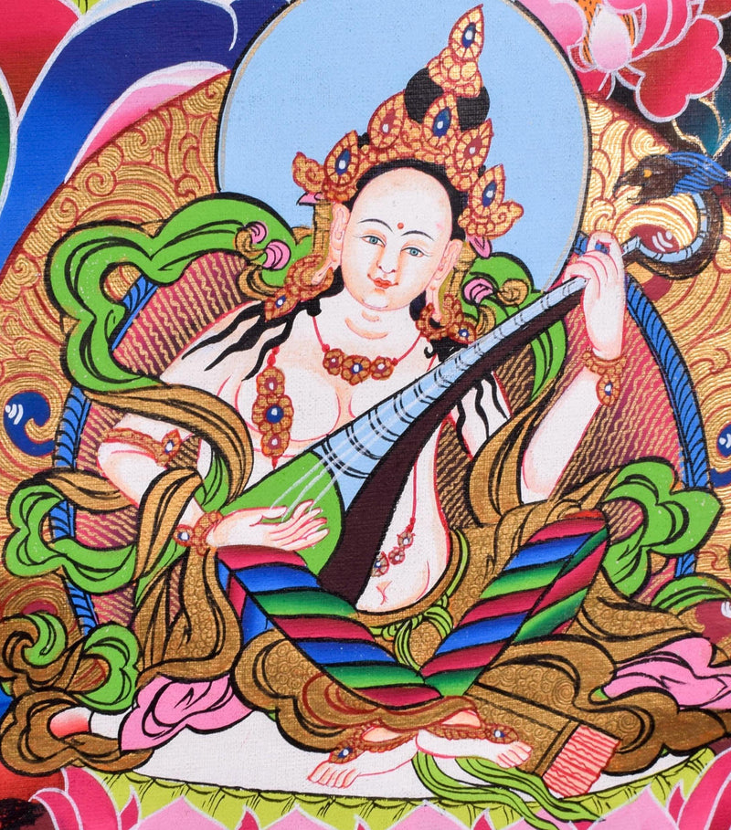 Green Tara Female Buddha Tibetan Art - Himalayas Shop