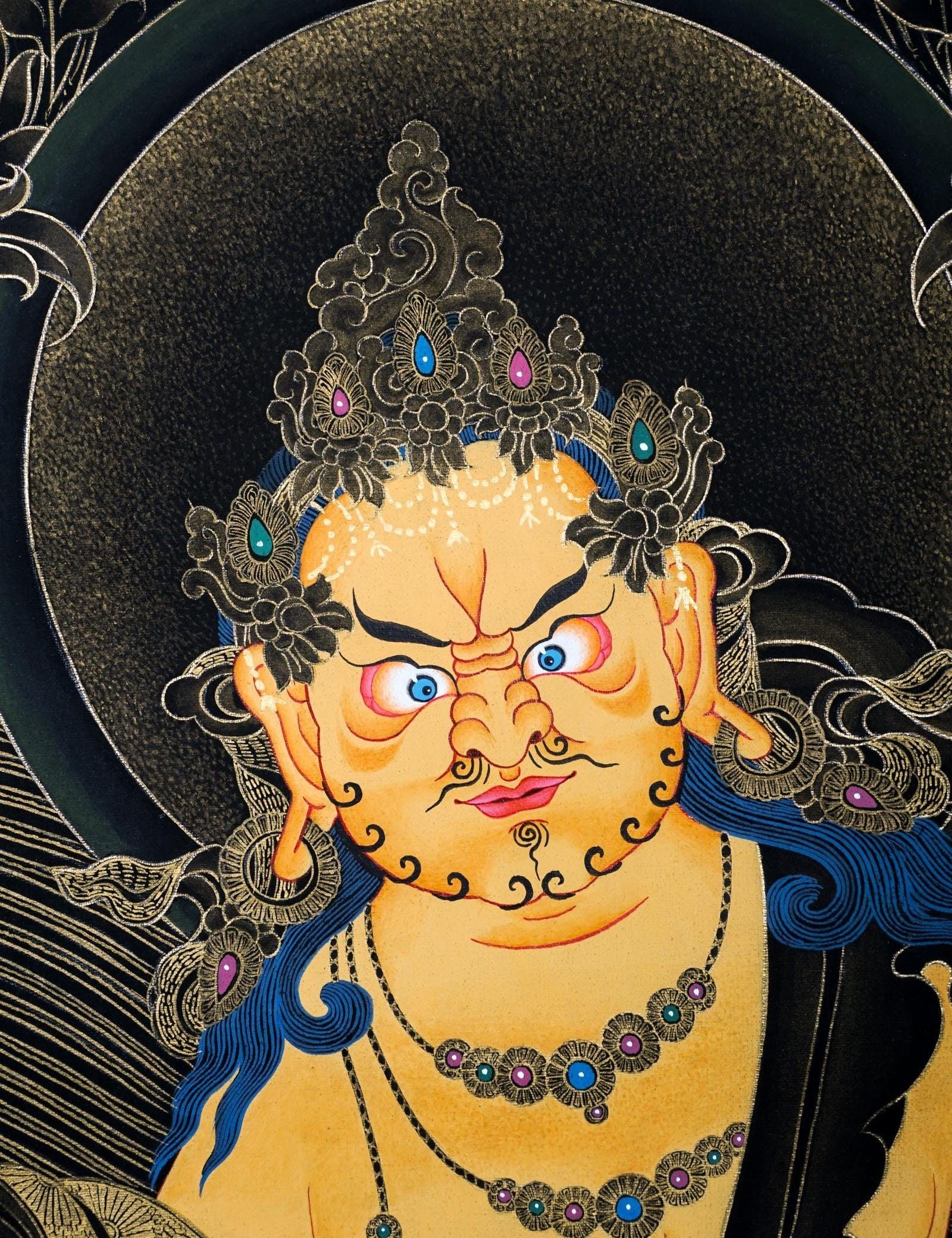 High quality Kuber Thangka For Meditational Practice and Spiritual Gifts