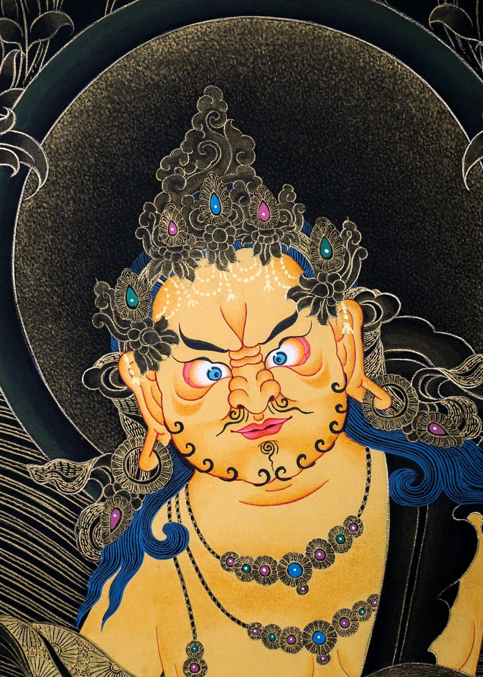 High quality Kuber Thangka For Meditational Practice and Spiritual Gifts