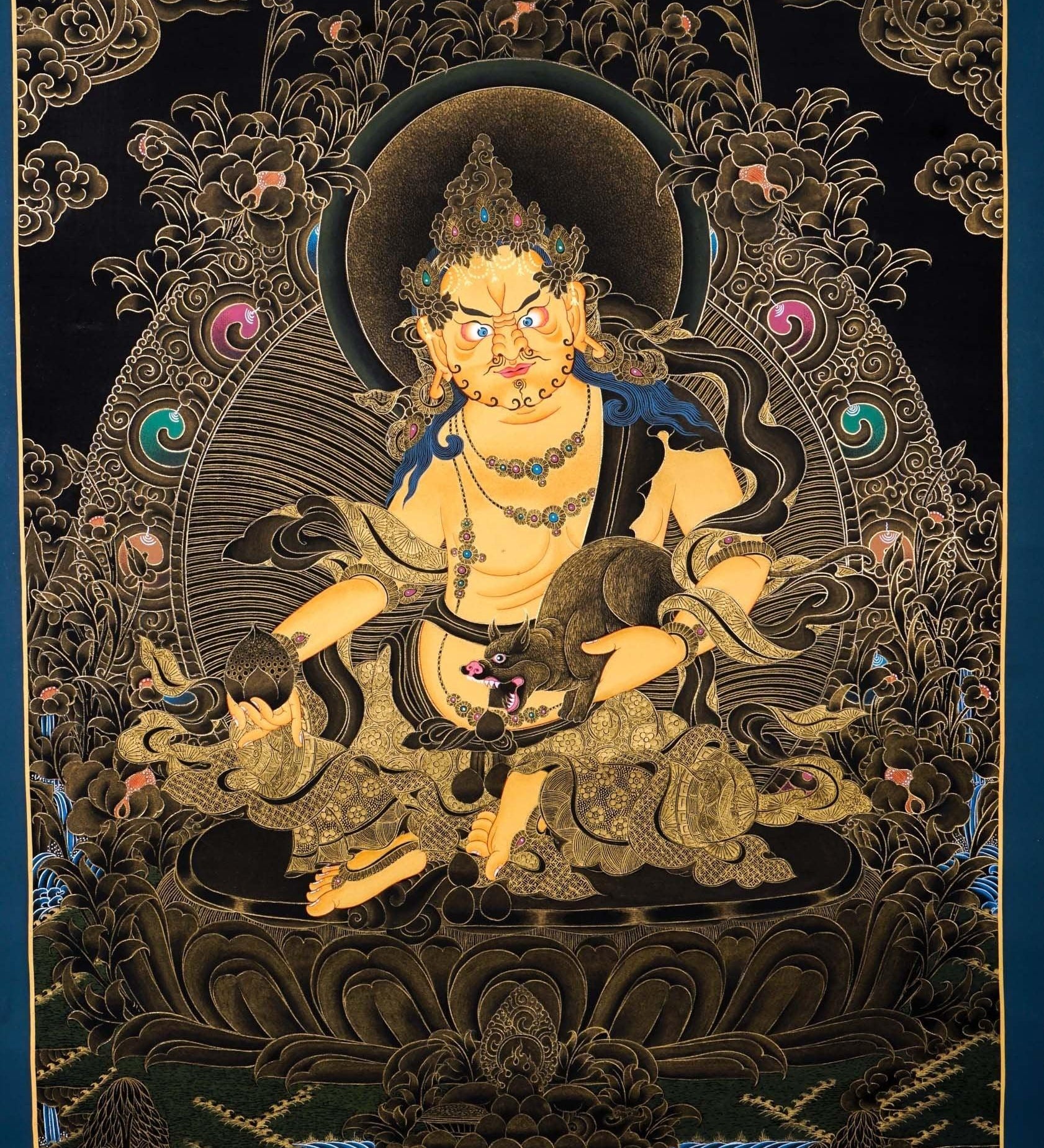 High quality Kuber Thangka For Meditational Practice and Spiritual Gifts
