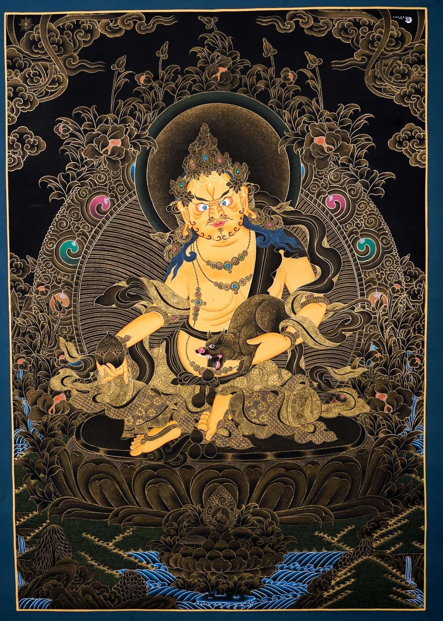 High quality Kuber Thangka For Meditational Practice and Spiritual Gifts