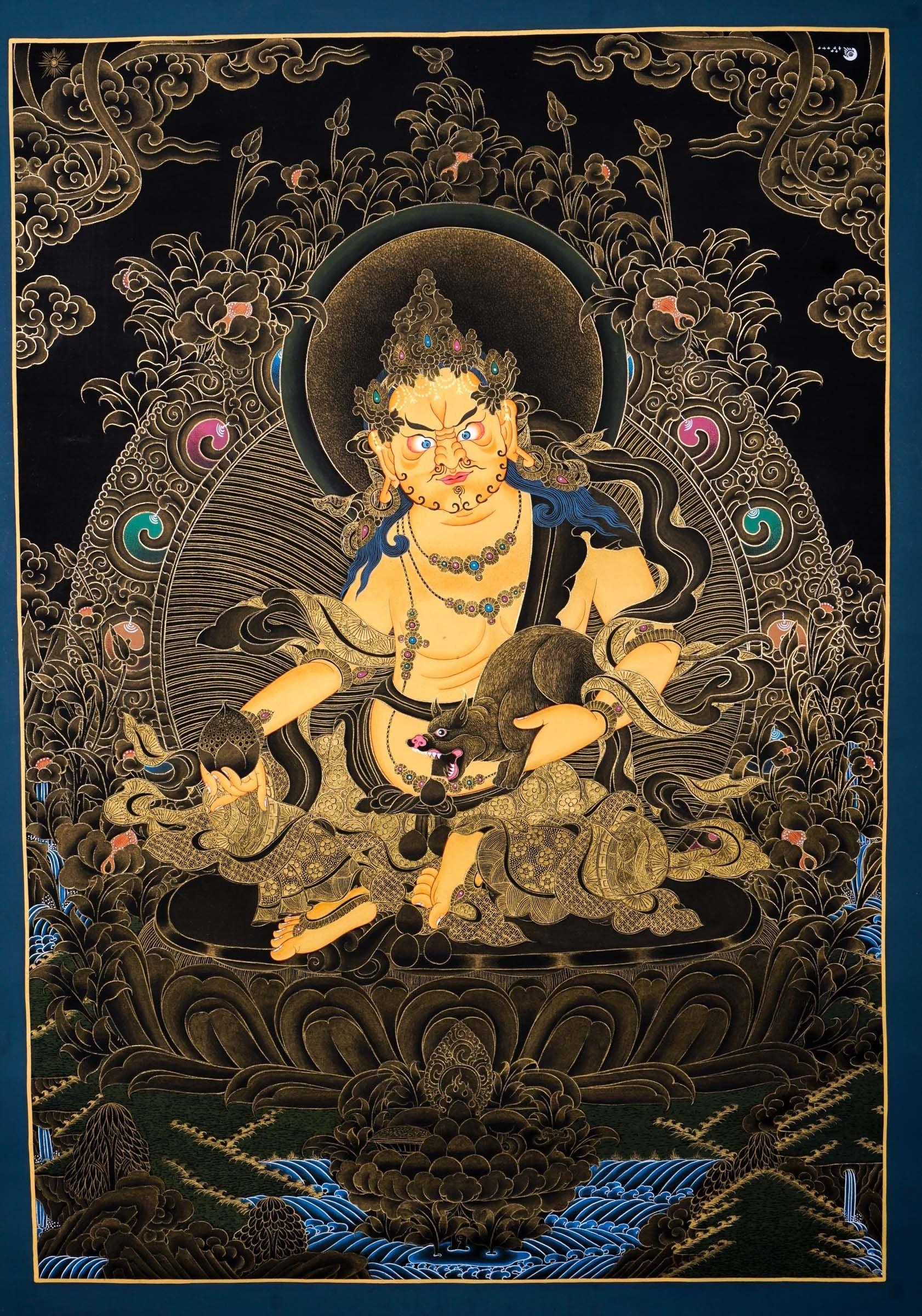 High quality Kuber Thangka For Meditational Practice and Spiritual Gifts