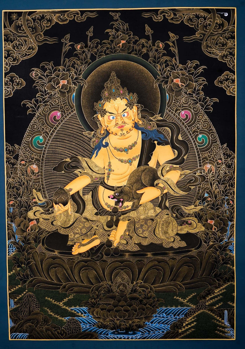 High quality Kuber Thangka For Meditational Practice and Spiritual Gifts