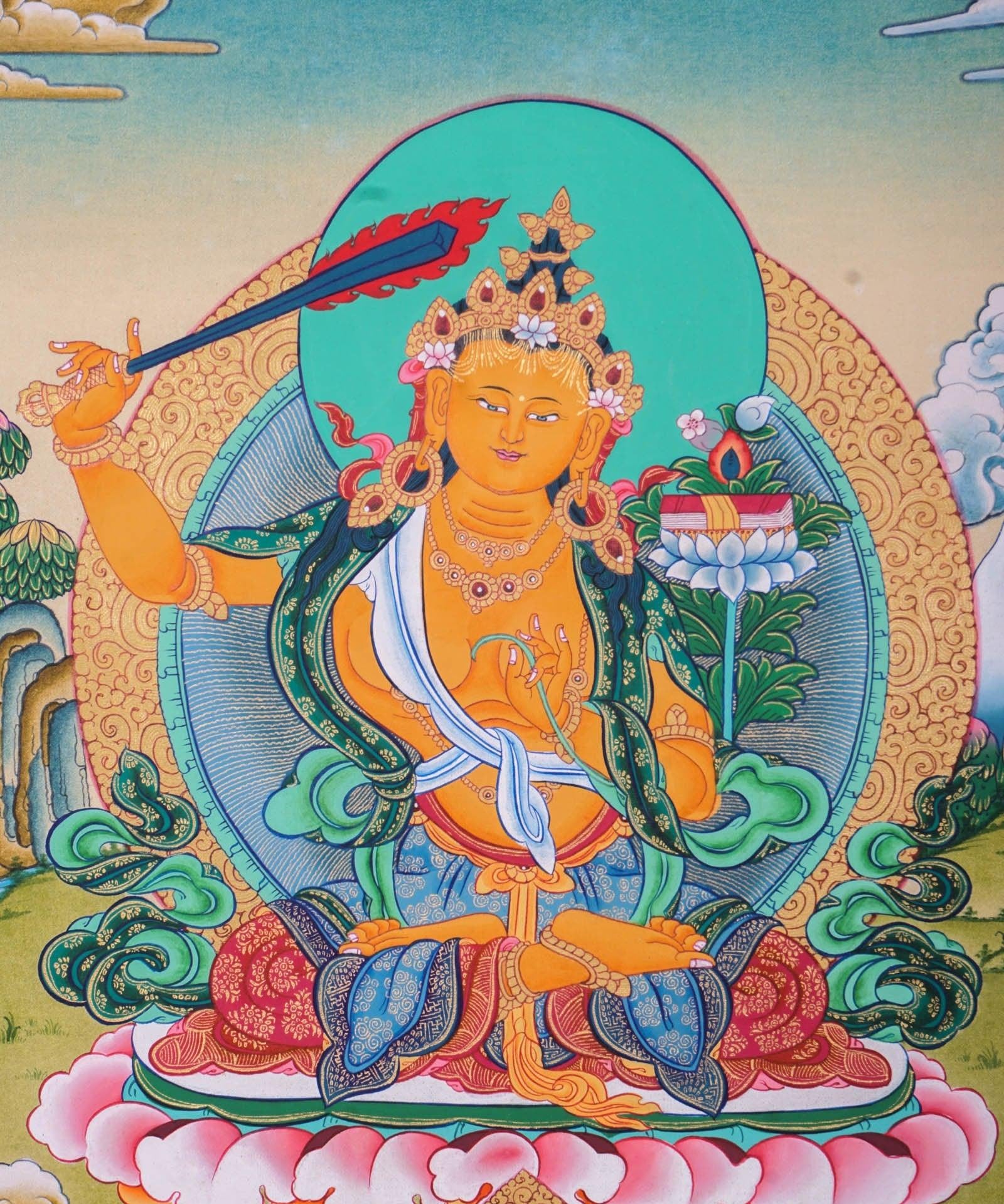 Authentic Manjushri Hand Arts from Nepal For home decor and and Wall hanging 