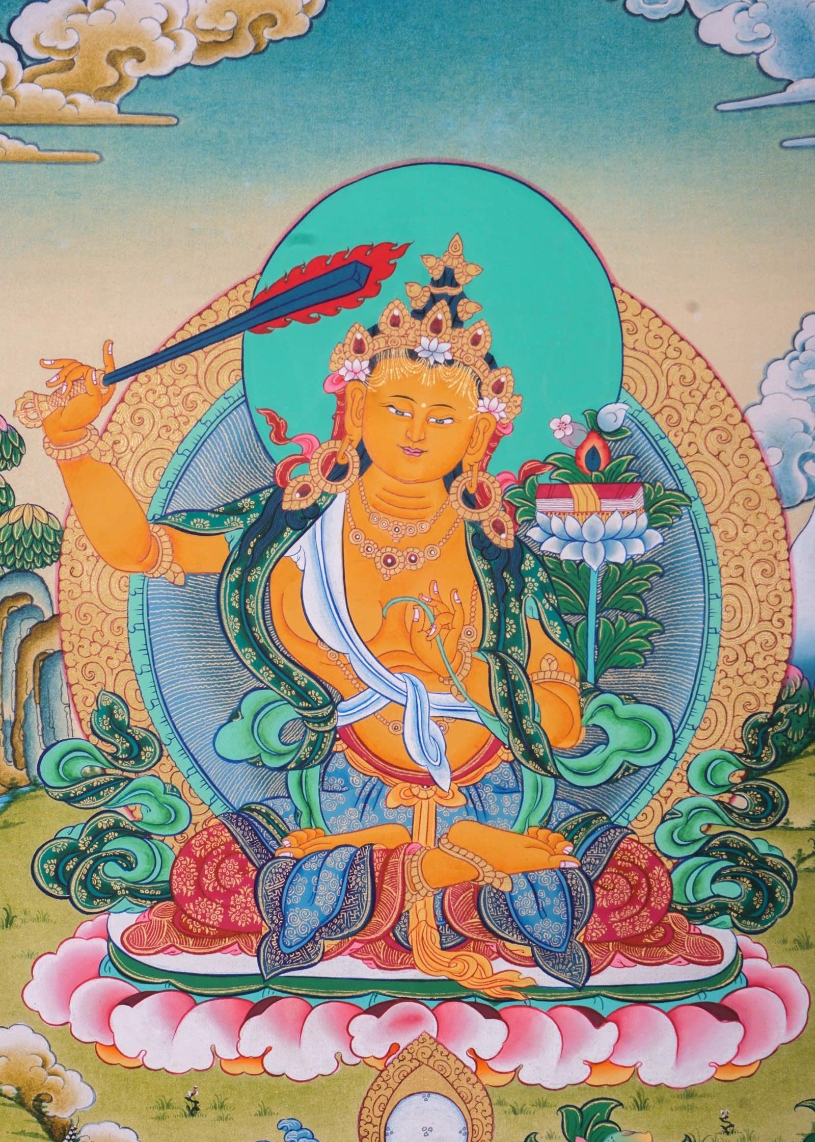 Authentic Manjushri Hand Arts from Nepal For home decor and and Wall hanging 
