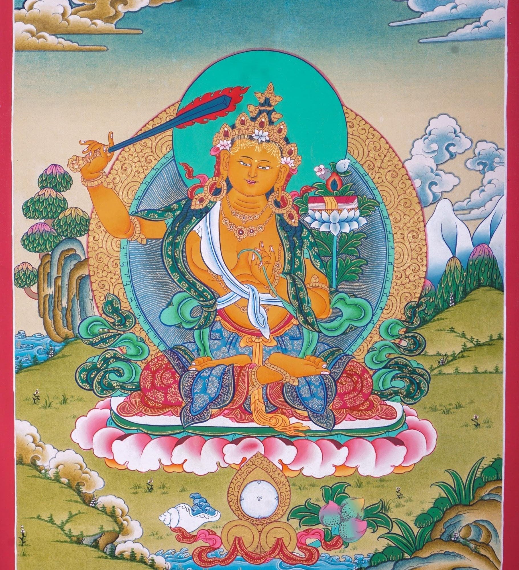 Authentic Manjushri Hand Arts from Nepal For home decor and and Wall hanging 