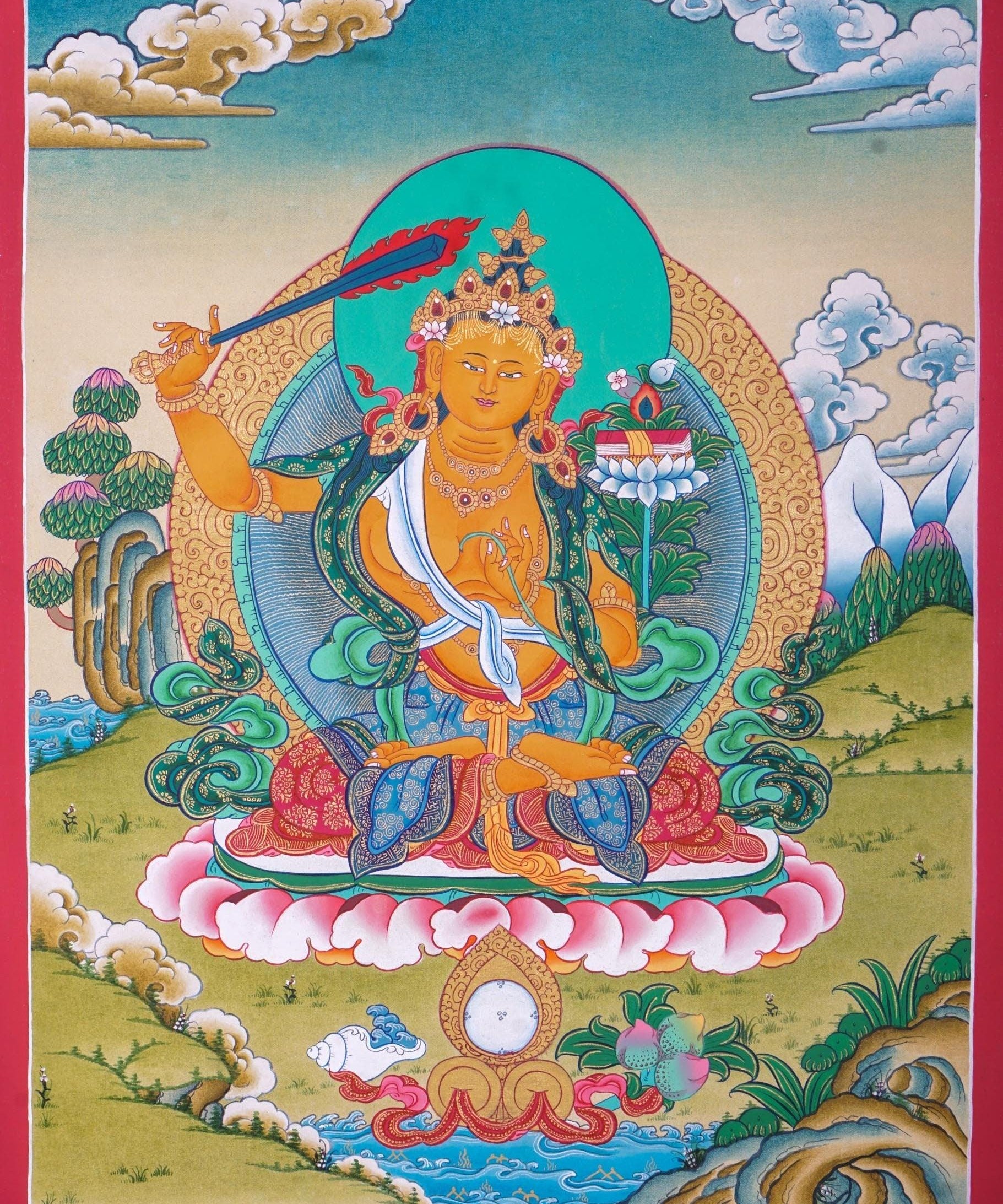Authentic Manjushri Hand Arts from Nepal For home decor and and Wall hanging 