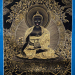 Genuine Tibetan Thangka of Medicine Buddha  For Meditational Practice and Spiritual Gifts