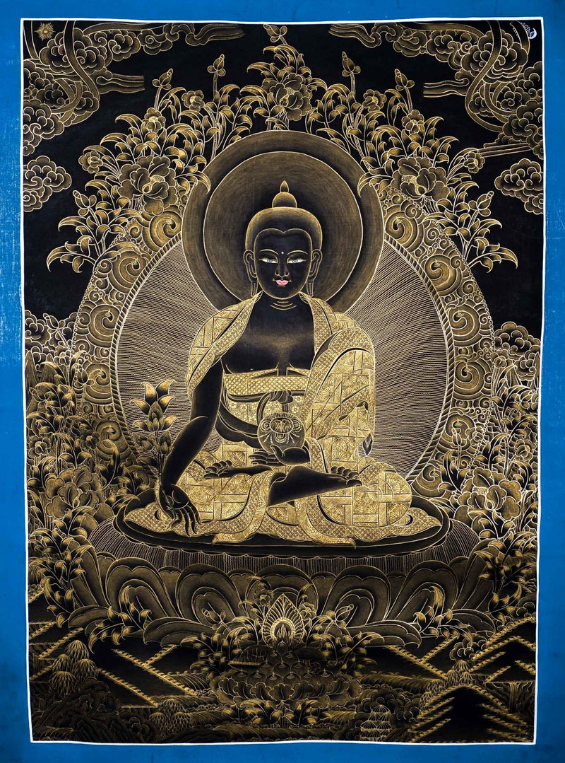 Genuine Tibetan Thangka of Medicine Buddha  For Meditational Practice and Spiritual Gifts