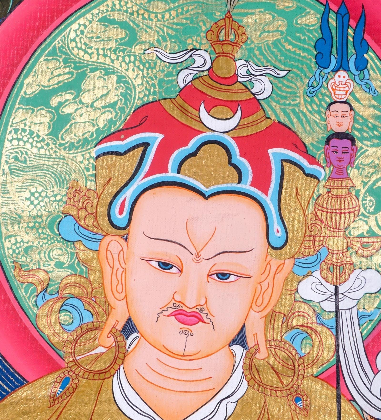 Guru Rinpoche Thangka Art For Meditational Practice and Spiritual Gifts