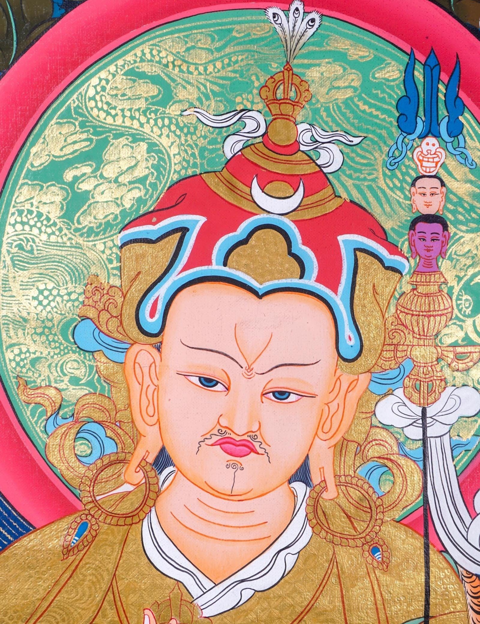 Guru Rinpoche Thangka Art For Meditational Practice and Spiritual Gifts