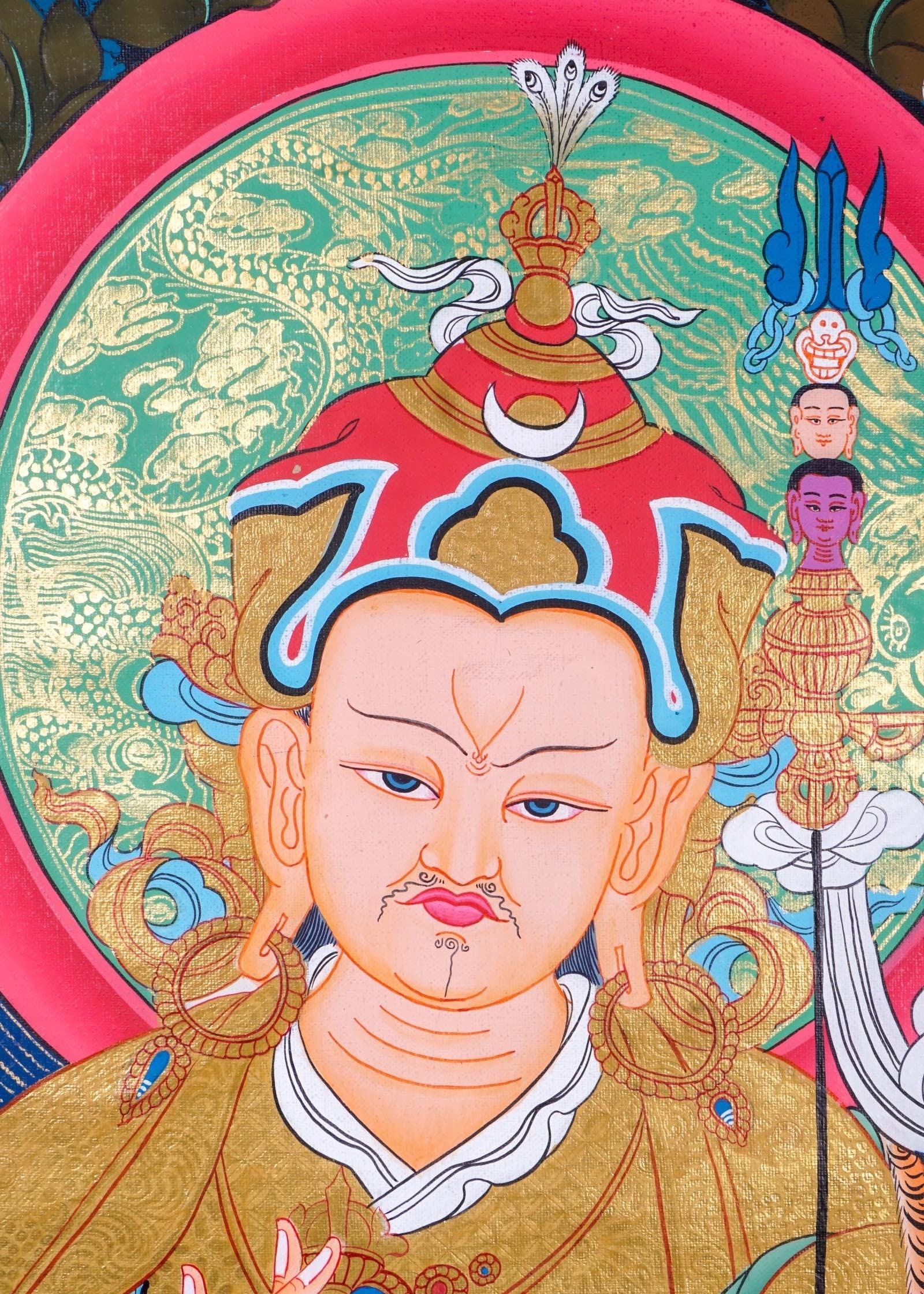 Guru Rinpoche Thangka Art For Meditational Practice and Spiritual Gifts