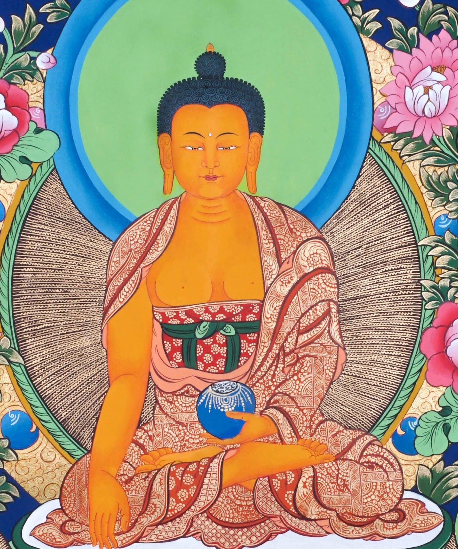 Thangka of Shakyamuni Buddha For home decor and and Wall hanging 