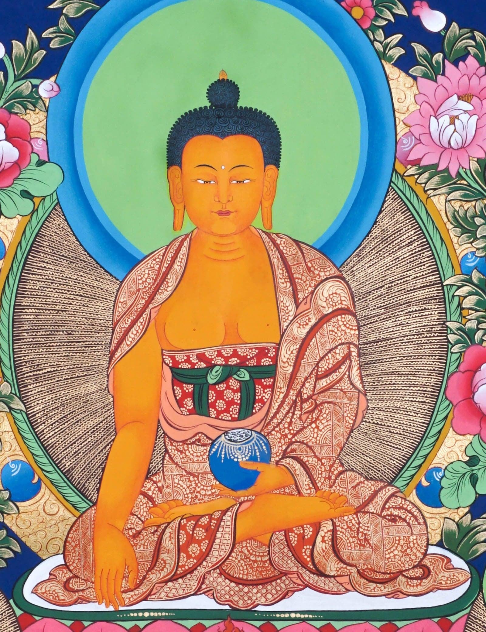 Thangka of Shakyamuni Buddha For home decor and and Wall hanging 