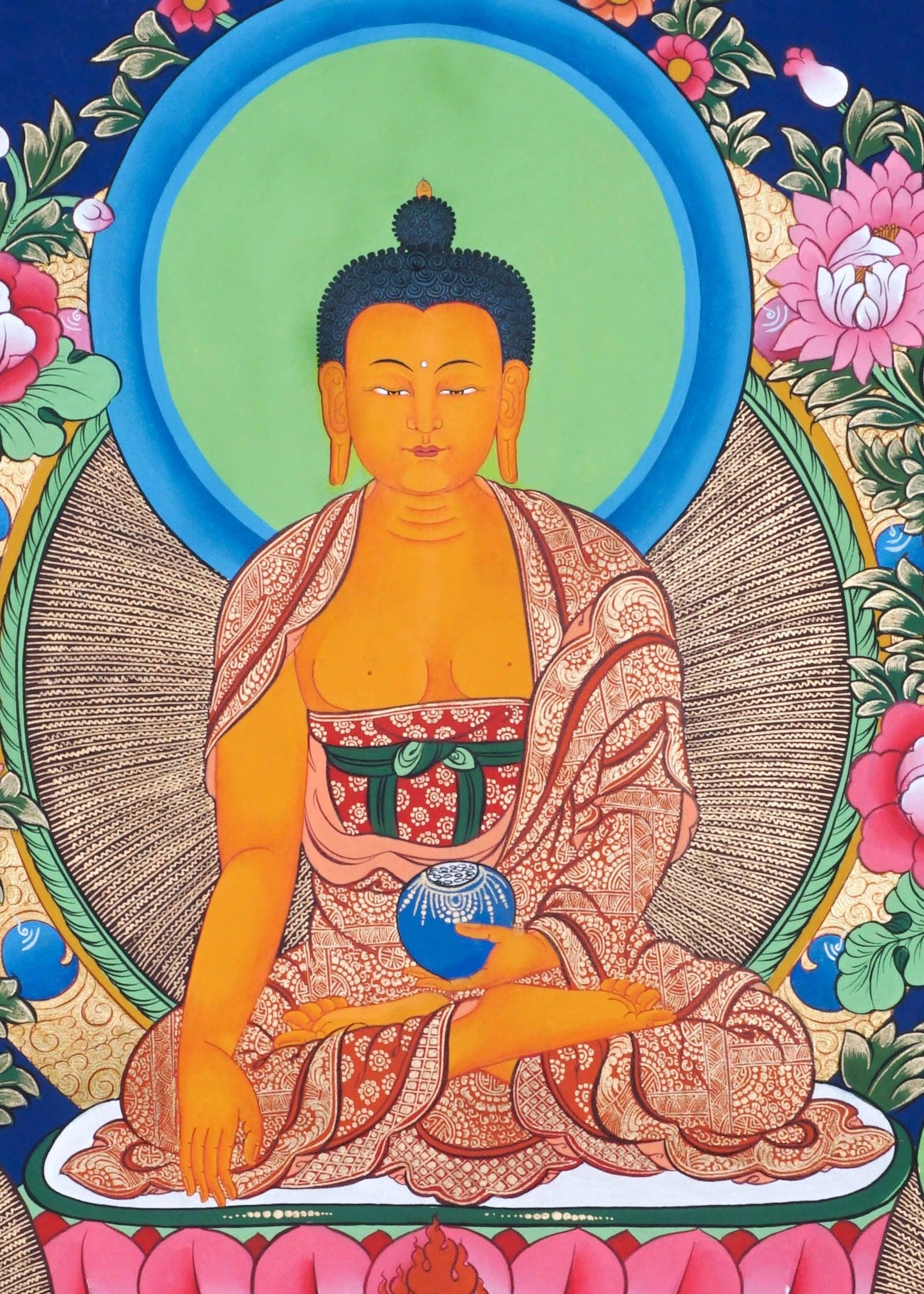 Thangka of Shakyamuni Buddha For home decor and and Wall hanging 