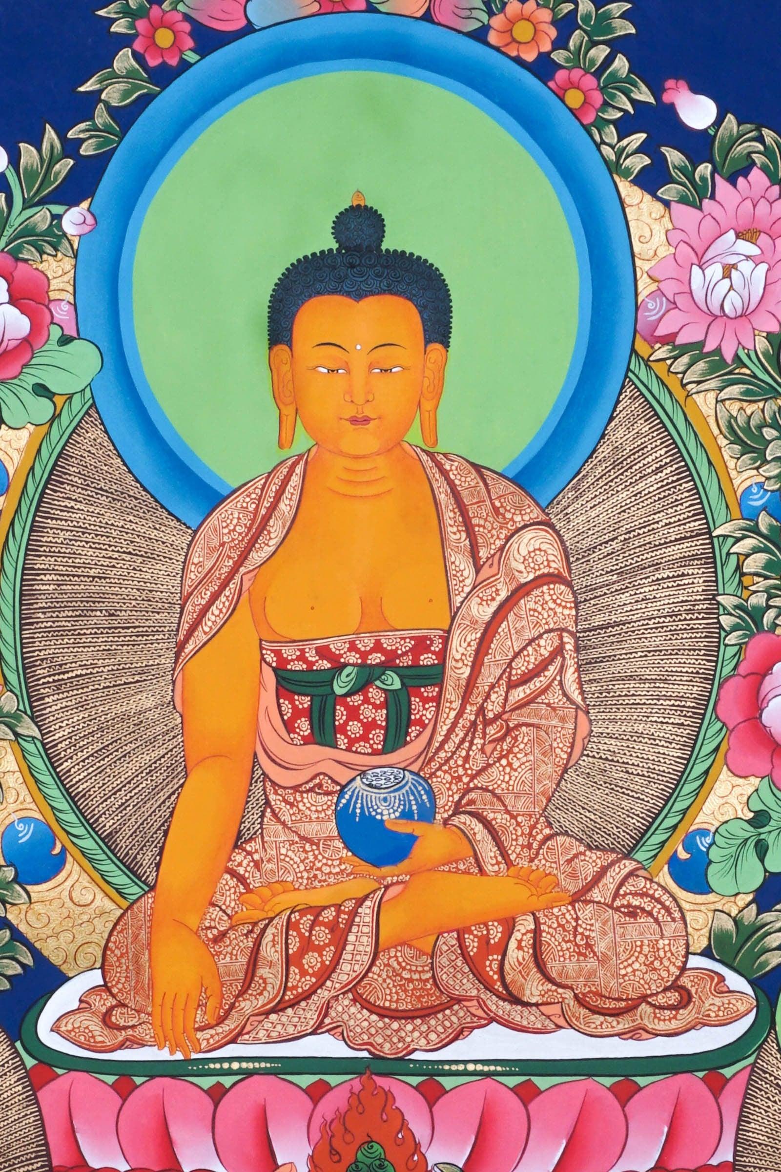 Thangka of Shakyamuni Buddha For home decor and and Wall hanging 