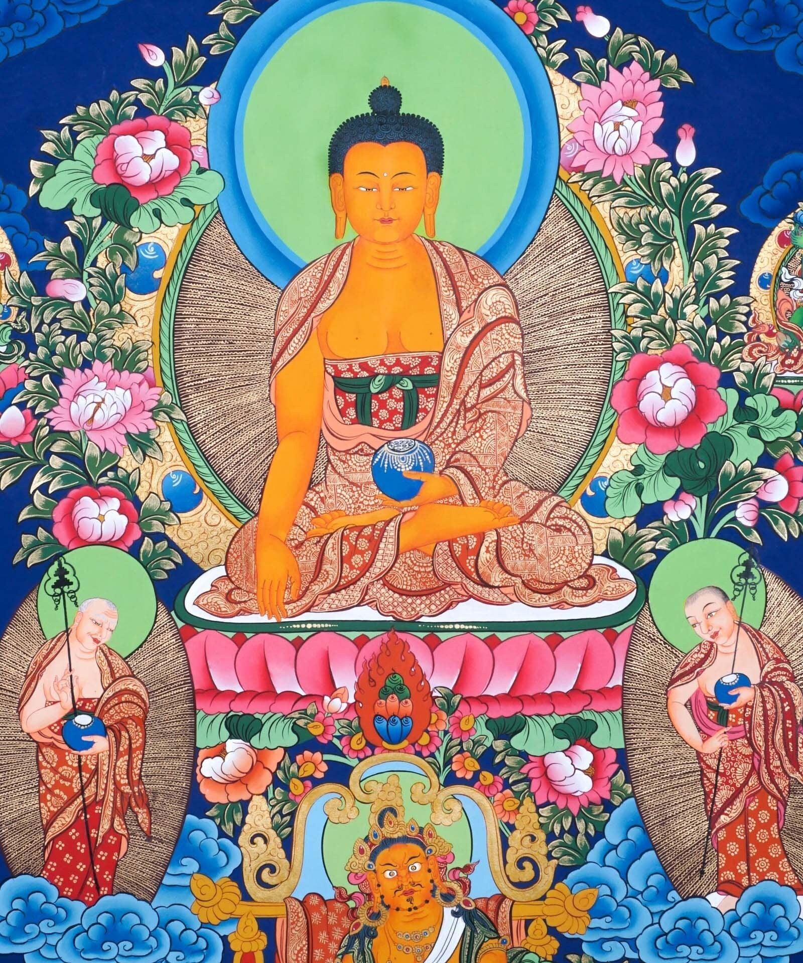 Thangka of Shakyamuni Buddha For home decor and and Wall hanging 