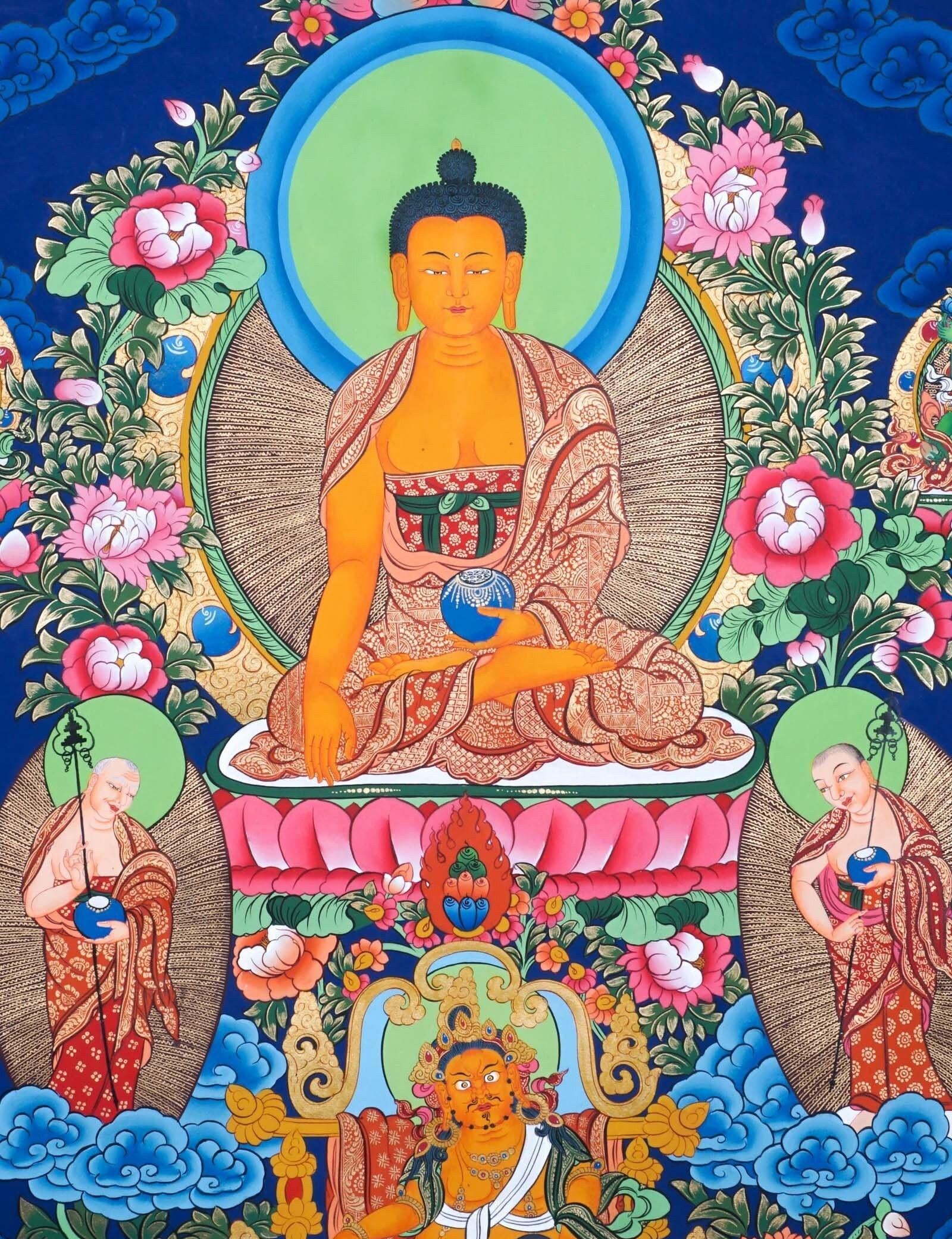 Thangka of Shakyamuni Buddha For home decor and and Wall hanging 