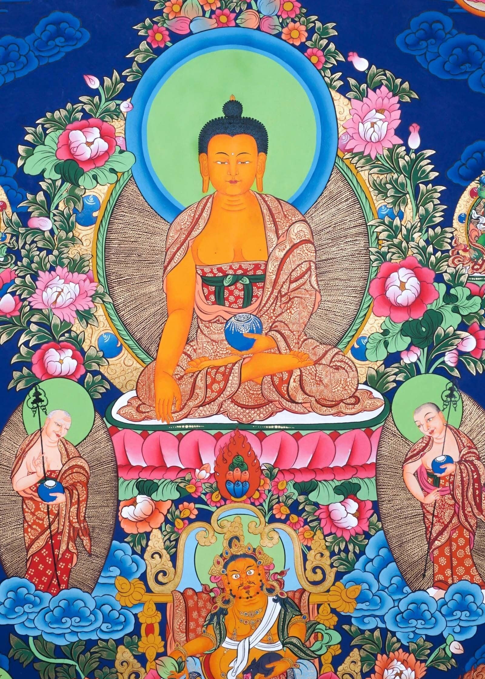 Thangka of Shakyamuni Buddha For home decor and and Wall hanging 