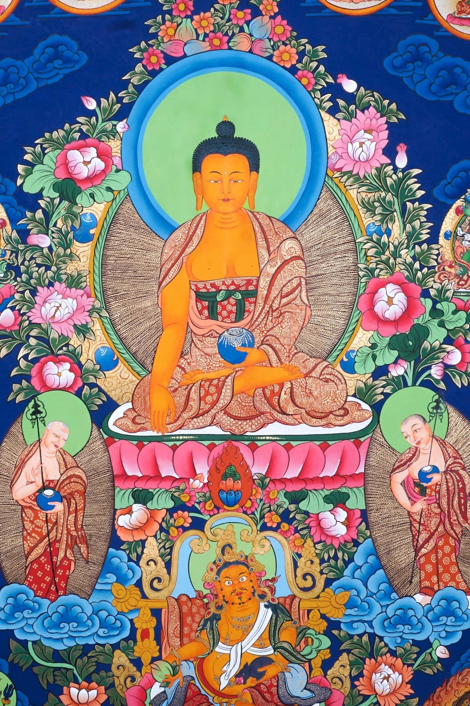 Thangka of Shakyamuni Buddha For home decor and and Wall hanging 