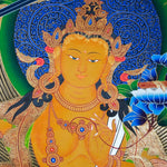 Sword of Wisdom - Manjushri Thangka Painting  For Meditational Practice and Spiritual Gifts