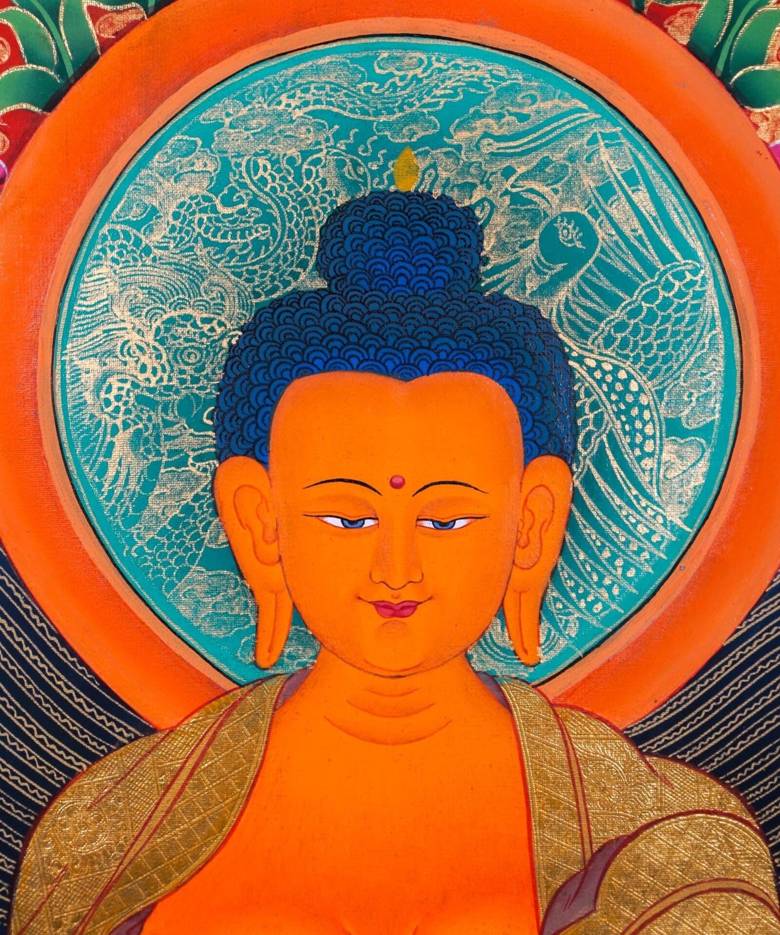 Shakyamuni Buddha Thangka painting  For Meditational Practice and Spiritual Gifts