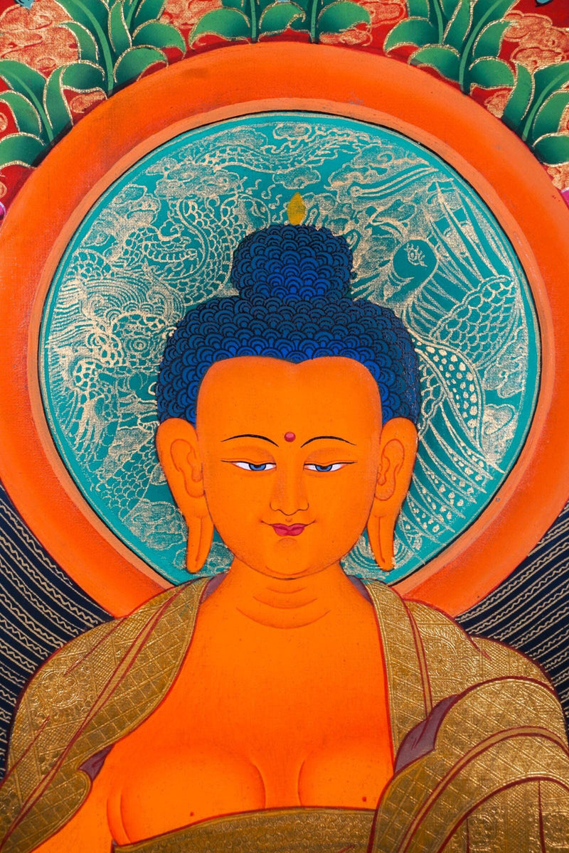 Shakyamuni Buddha Thangka painting  For Meditational Practice and Spiritual Gifts