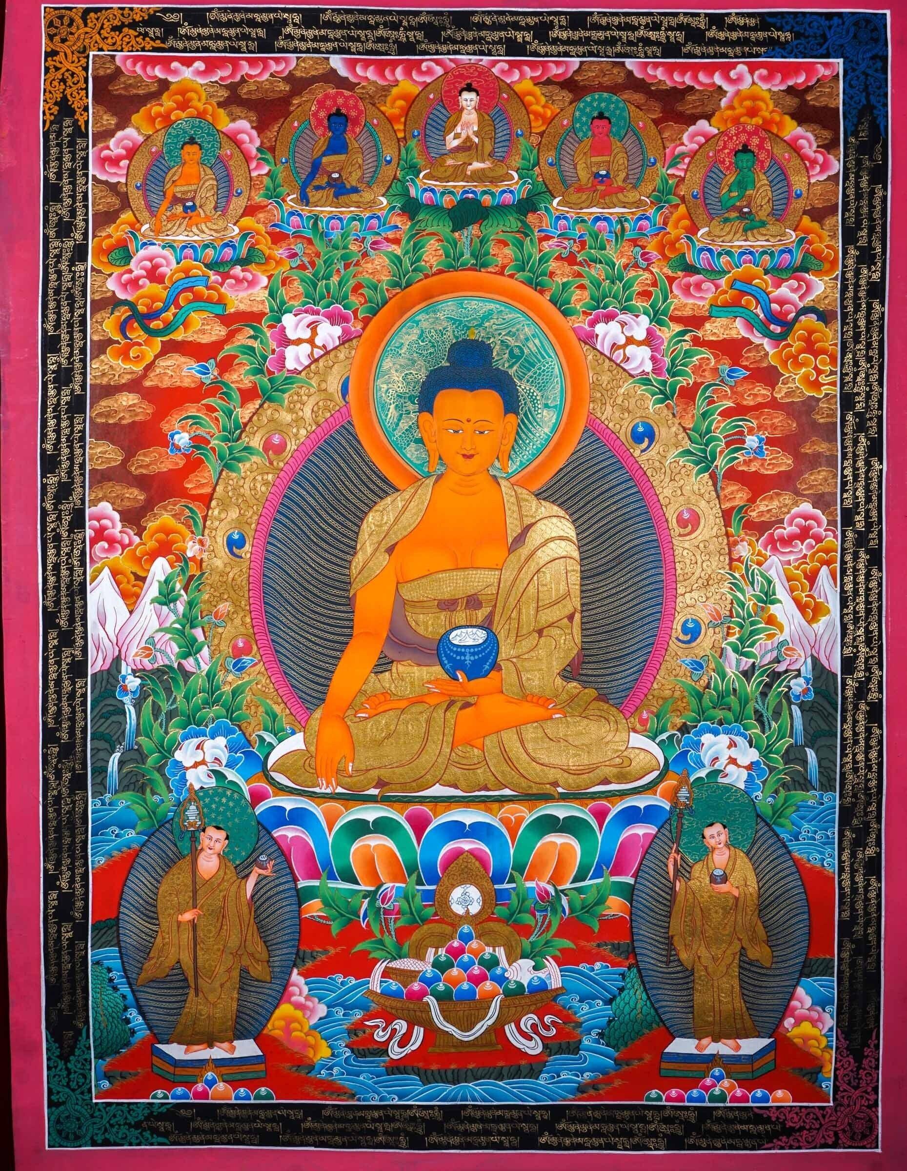 Shakyamuni Buddha Thangka painting  For Meditational Practice and Spiritual Gifts