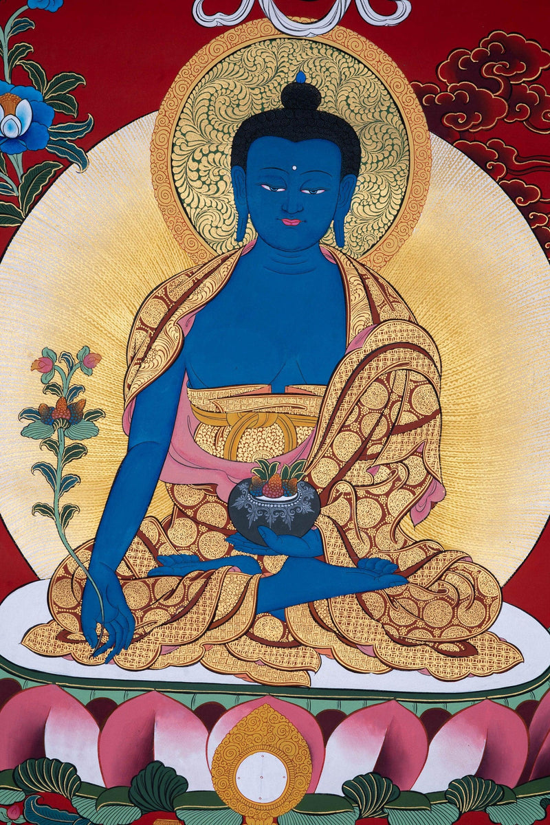 Bhaisajyaguru buddha thangka art - Himalayas Shop