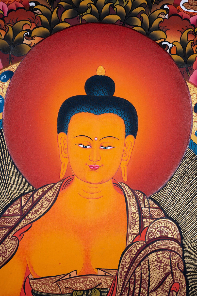 High Quality Shakyamuni Buddha Thangka - Himalayas Shop