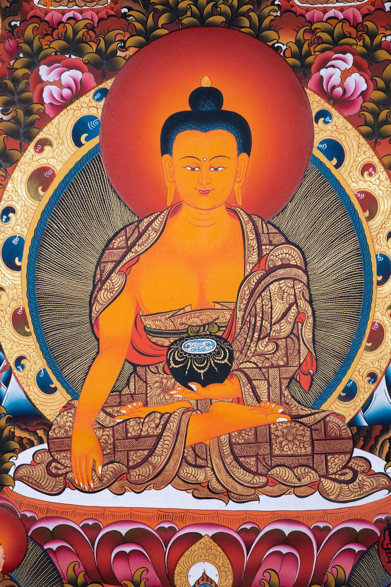 High Quality Shakyamuni Buddha Thangka - Himalayas Shop