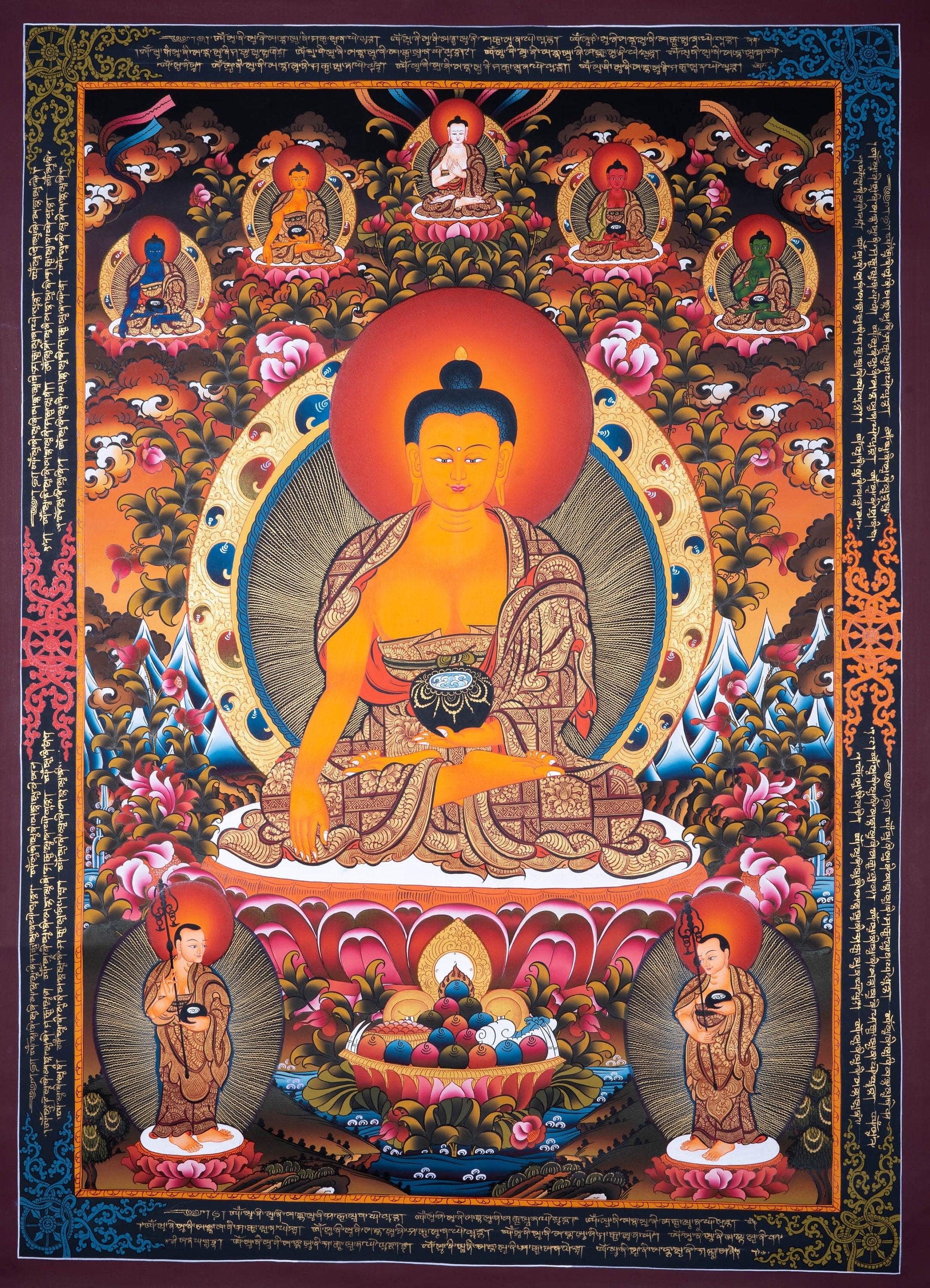 High Quality Shakyamuni Buddha Thangka - Himalayas Shop