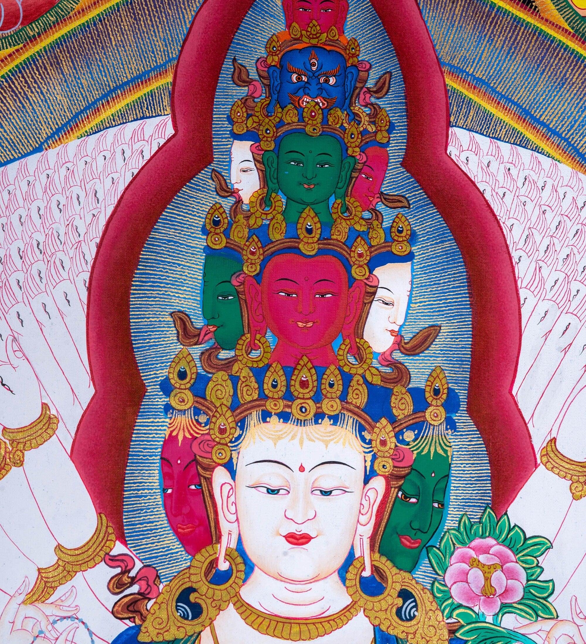 Avalokiteshvara Thangka Painting - Himalayas Shop