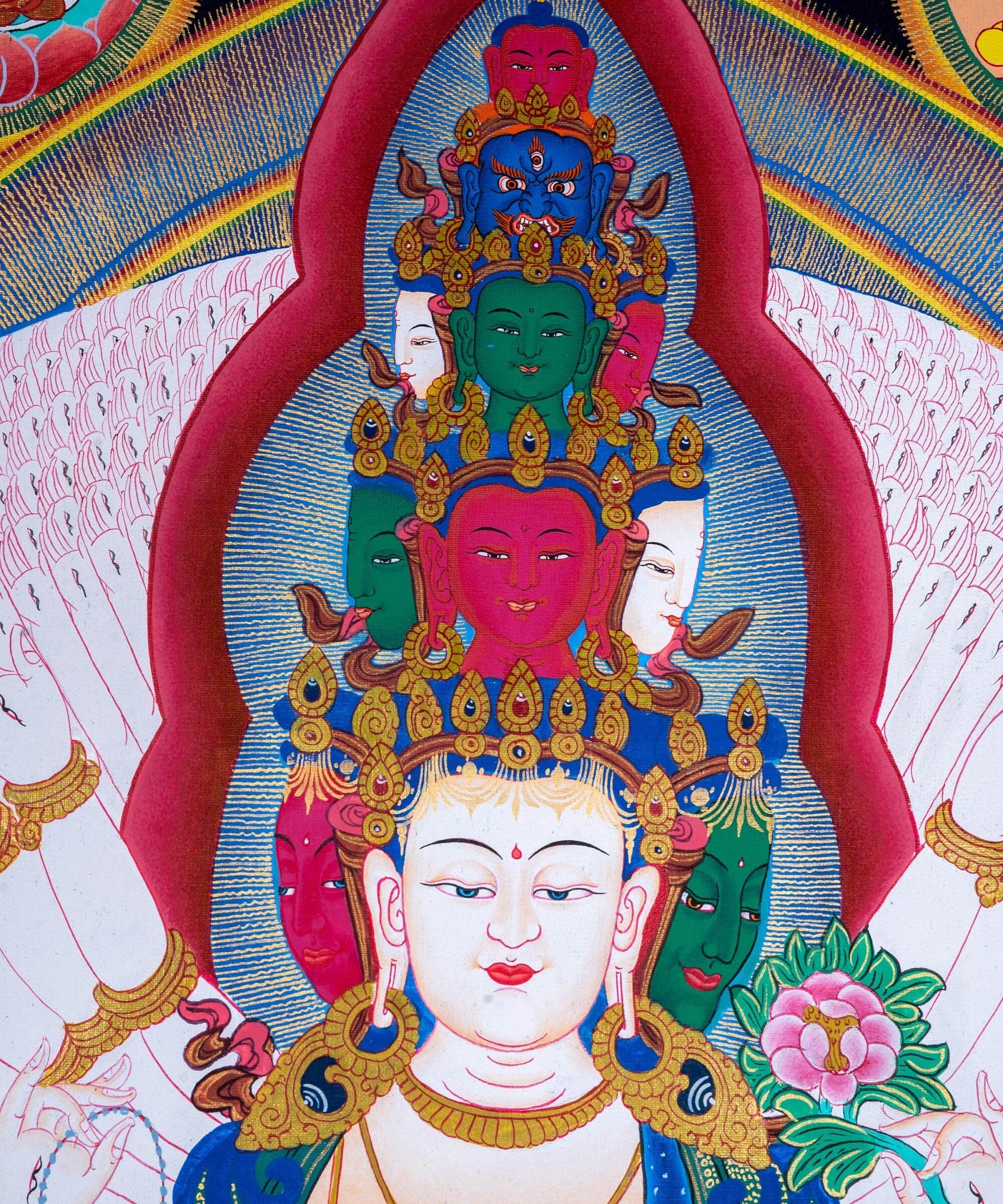 Avalokiteshvara Thangka Painting - Himalayas Shop