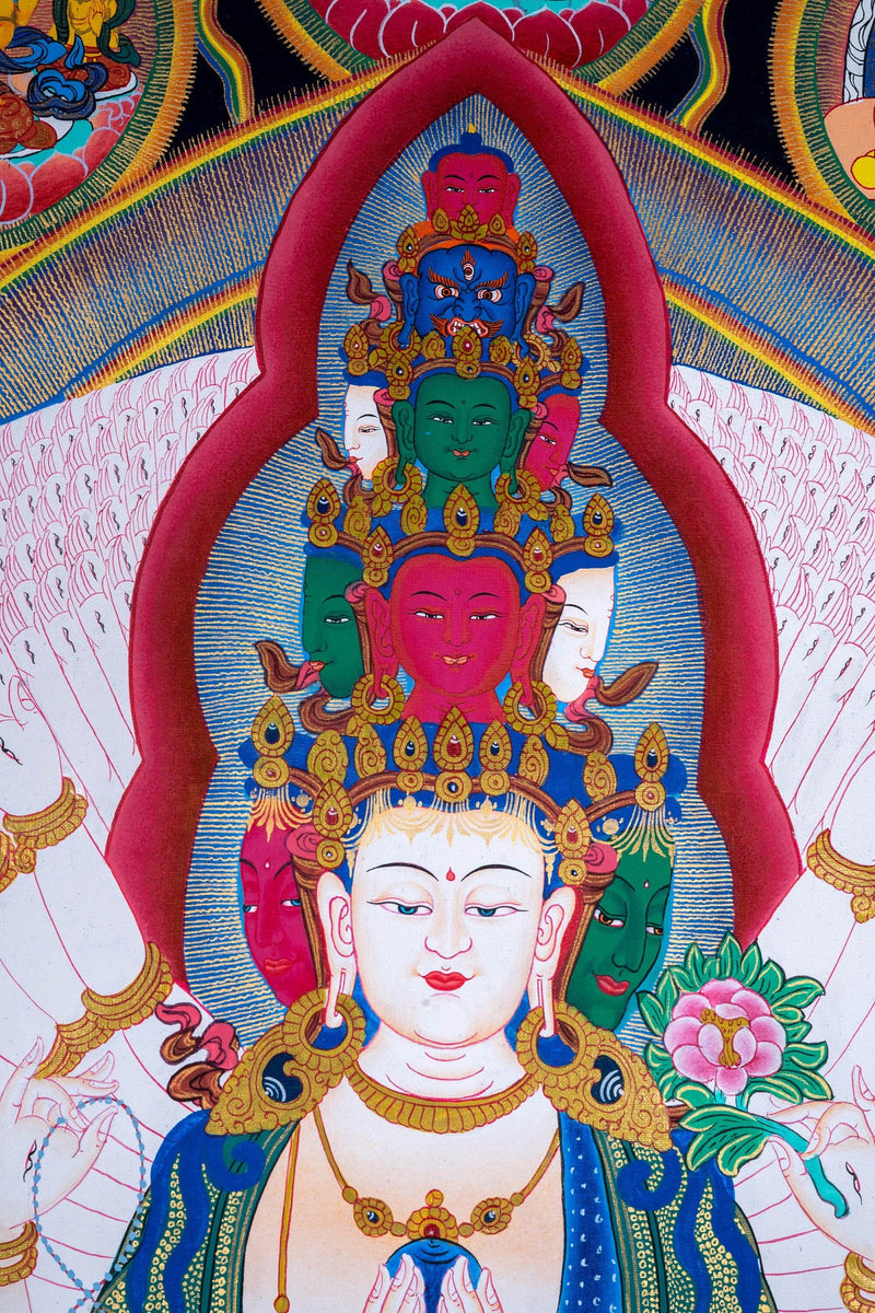 Avalokiteshvara Thangka Painting - Himalayas Shop