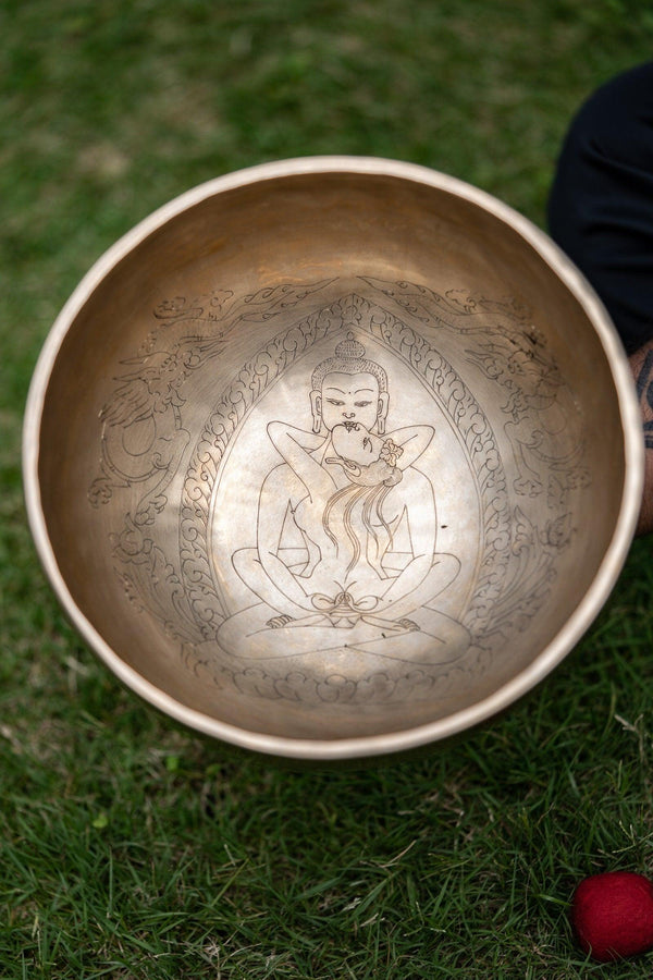 Buddha Shakti Carved Singing Bowl - Himalayas Shop