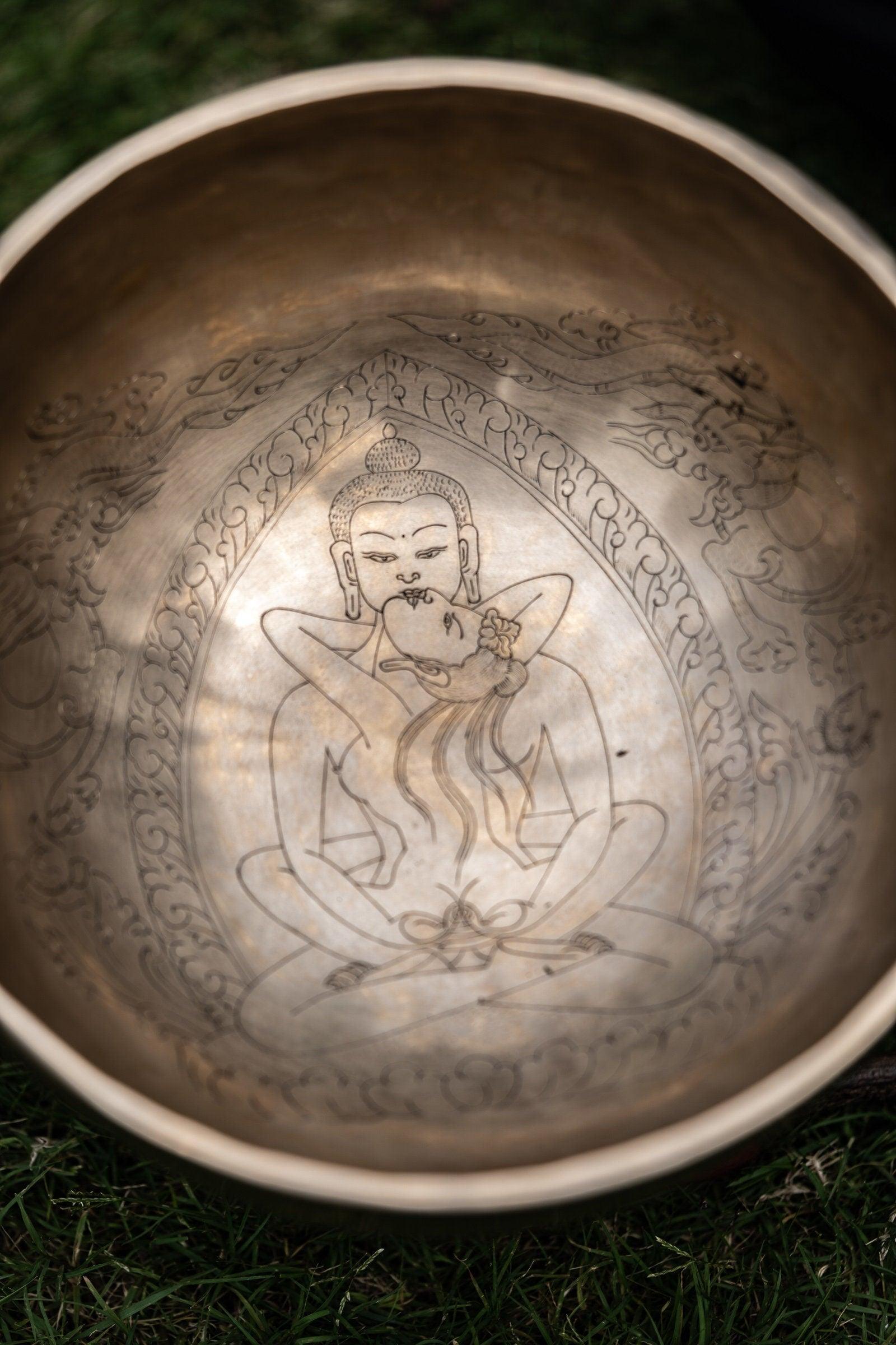 Buddha Shakti Carved Singing Bowl - Himalayas Shop