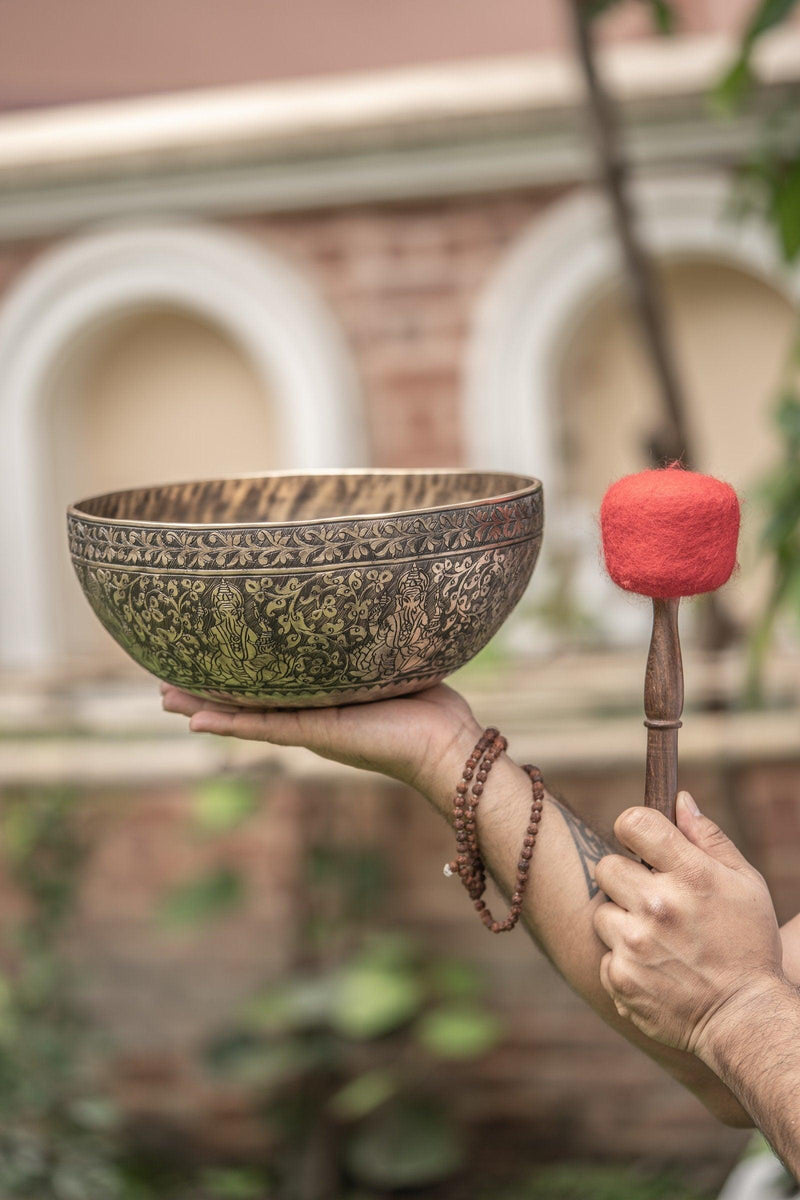 Ganesh Carved Singing Bowl for Chakra Healing - Himalayas Shop