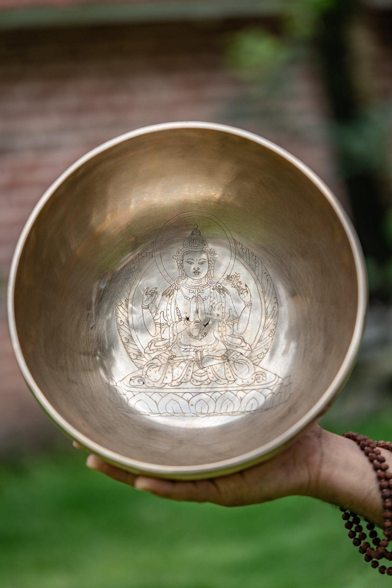 Chengresi Carved Singing Bowl - Himalayas Shop